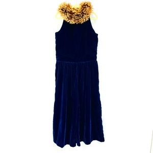 Girls' Velvet Jumpsuit